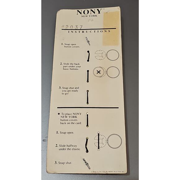 Vintage Button Covers Made in USA Nony New York Ornate Gold Tone Set of 5 - Picture 12 of 12